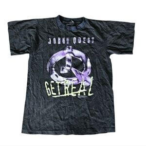Vintage 90s Jonny Quest Get Real Black Graphic T-Shirt Size Small
